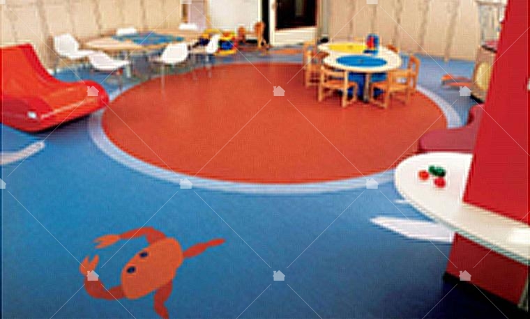新型水性彈性球場在室內場地的應用─蘇州國際幼兒園